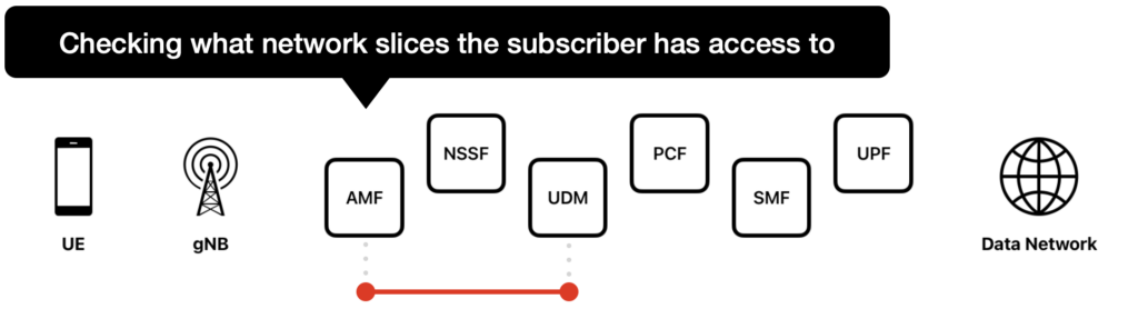 The AMF queries the UDM