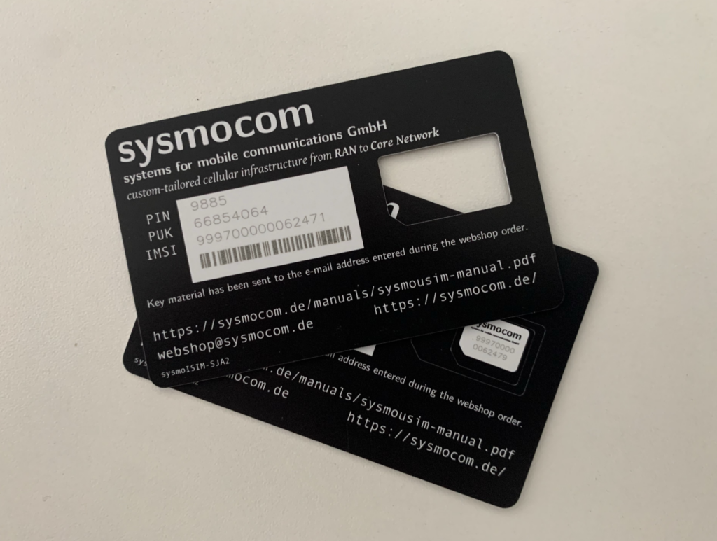 Test 5G SIM cards
