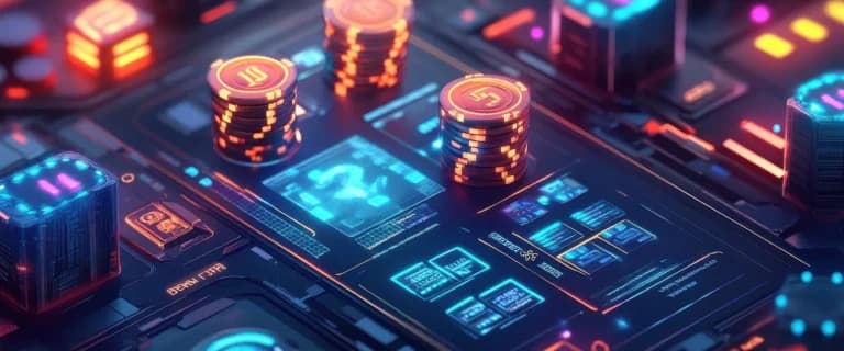 Pies of casino tokens